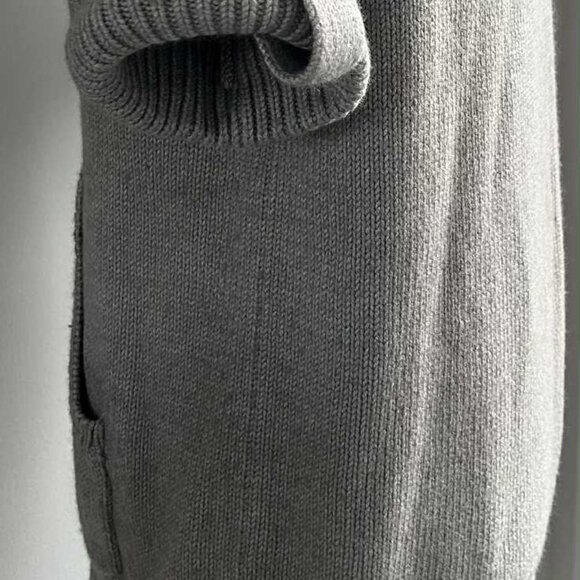BCBG MaxAzria Dove Grey Wool-Angora Knit Cowl Sweater with Short Sleeves – US XS - Picture 7 of 13